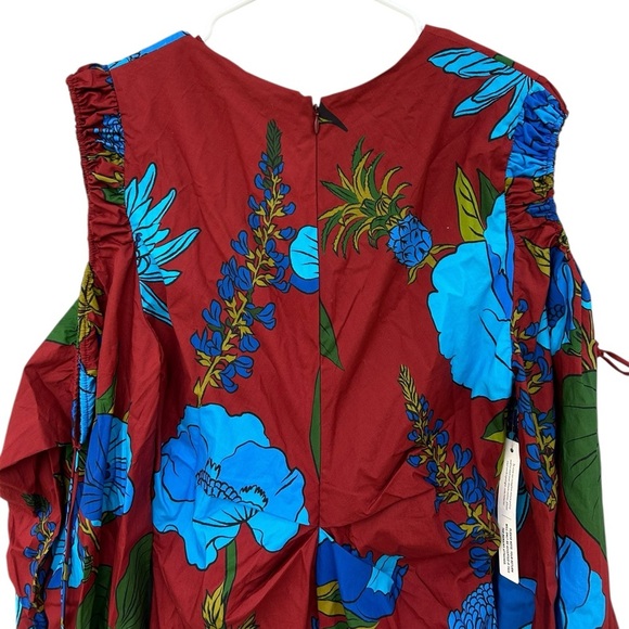 NWT Farm Rio Long-Sleeve V-Neck Midi Dress - Size Medium - Picture 14 of 15